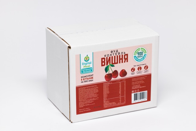 Разгрузочный день 900 кКал, вишня (набор 6 бутылок по 300 кКал)